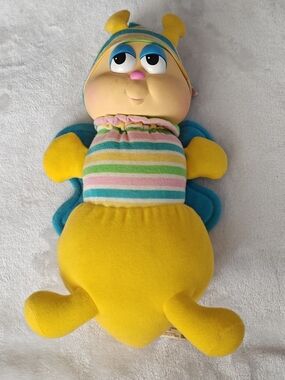 Vintage HASBRO GLO WORM BUG 1984 - 11” Plush